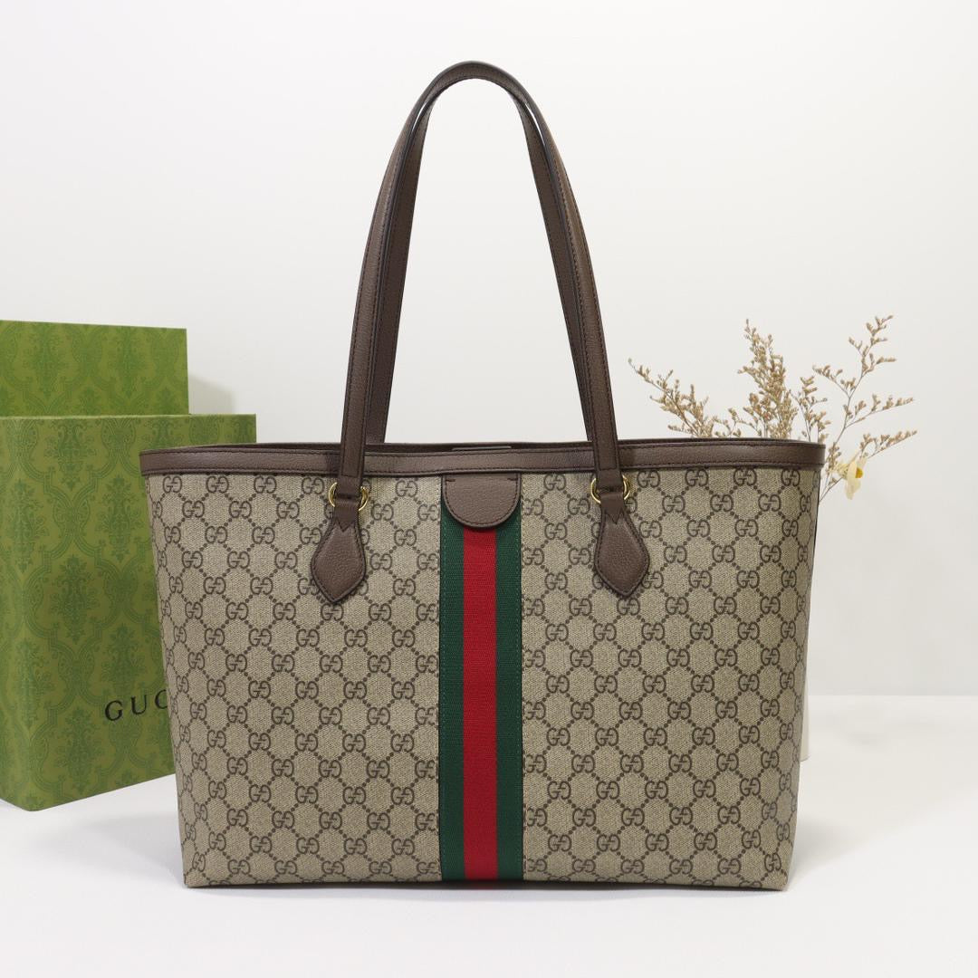 Gucci Bag Ophidia Grande beige ed ebano / Pre Owned (2024)