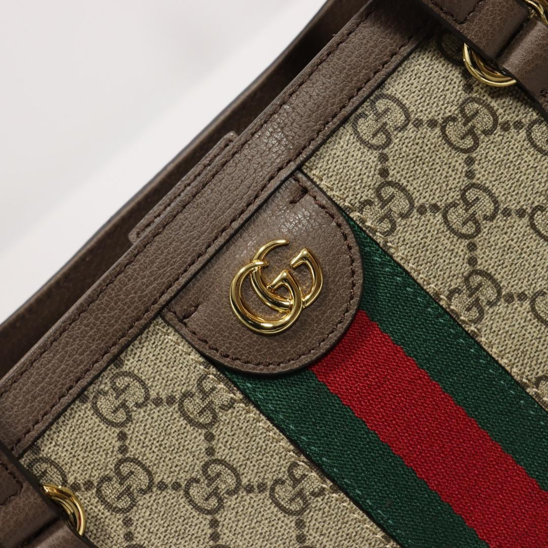 Gucci Bag Ophidia Grande beige ed ebano / Pre Owned (2024)