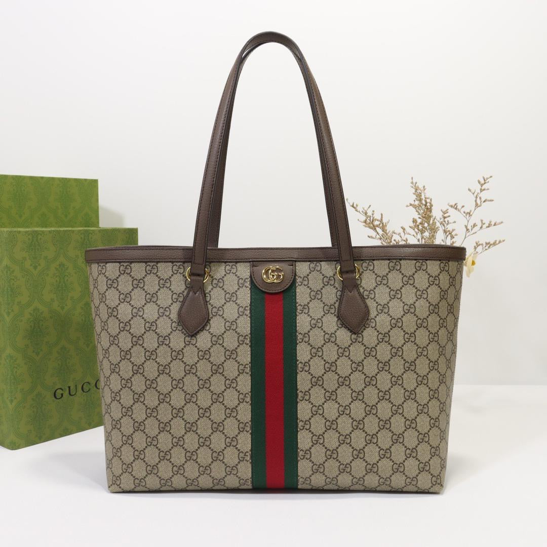 Gucci Bag Ophidia Grande beige ed ebano / Pre Owned (2024)