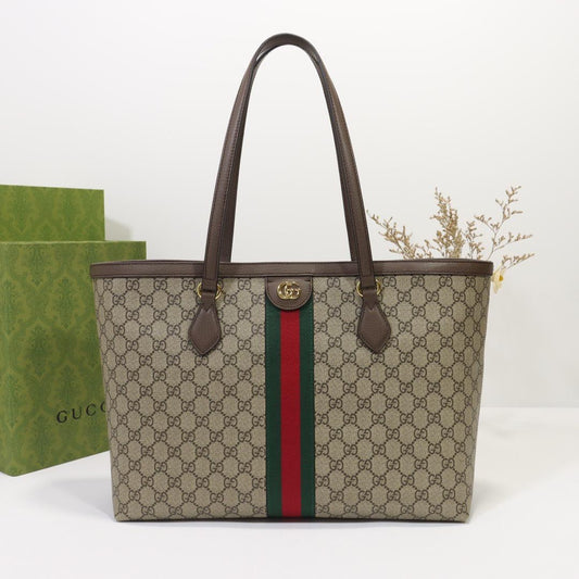 Gucci Bag Ophidia Grande beige ed ebano / Pre Owned (2024)