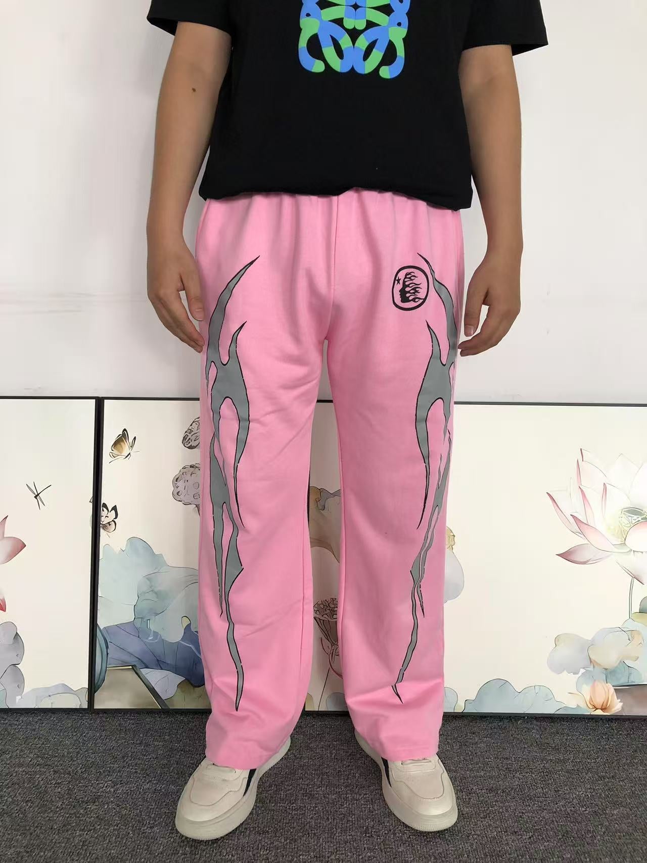 Pantaloni Hellstar Pink flames