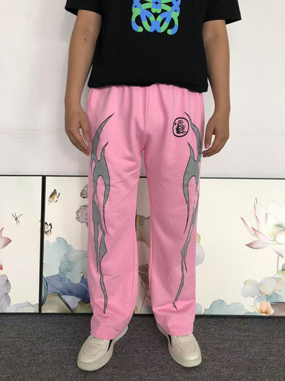 Pantaloni Hellstar Pink flames